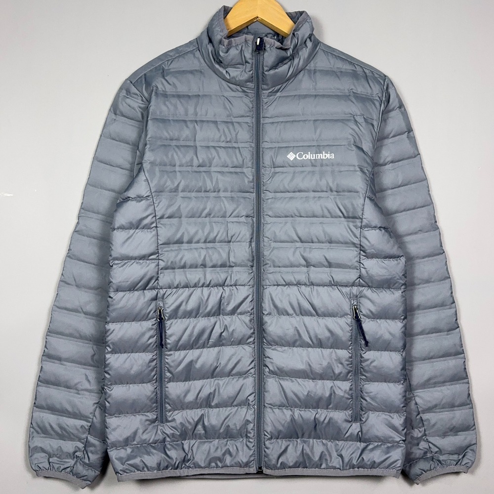 Columbia Puffer 650 Down Jacket Mens Size Small 650 Down Gray Gorpcore